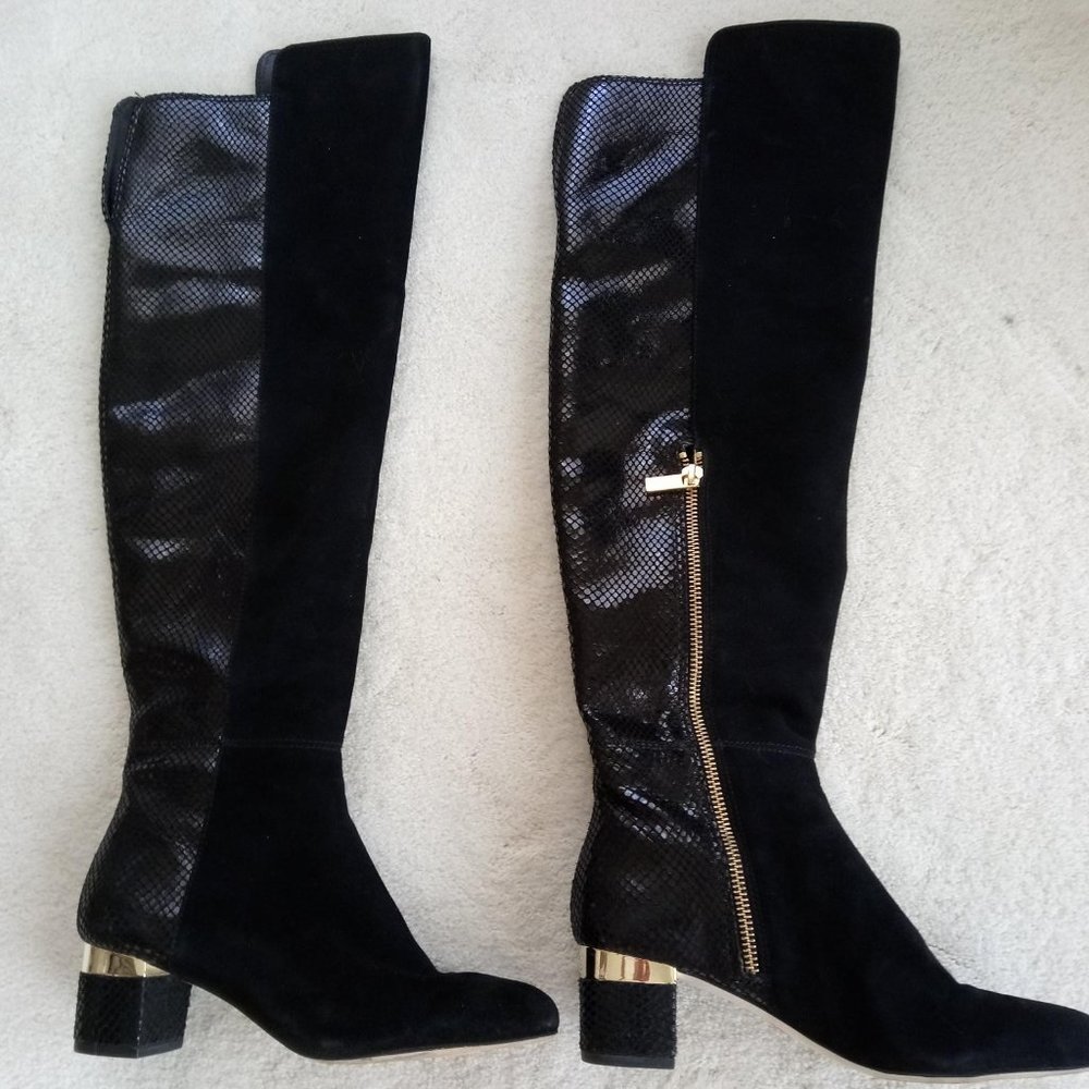 MICHAEL KORS Over-the-Knee Suede Boots - Alaysia size 5.5- medium heel - Picture 2 of 6